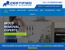 Tablet Screenshot of certifiedmoldcleaning.com